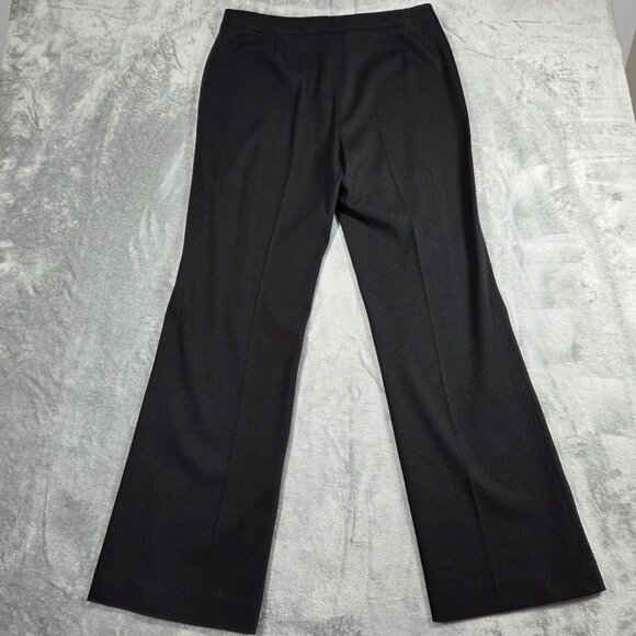Lafayette 148 Pants Womens 10 Black Stretch Wool Menswear Career Trousers - Picture 3 of 11